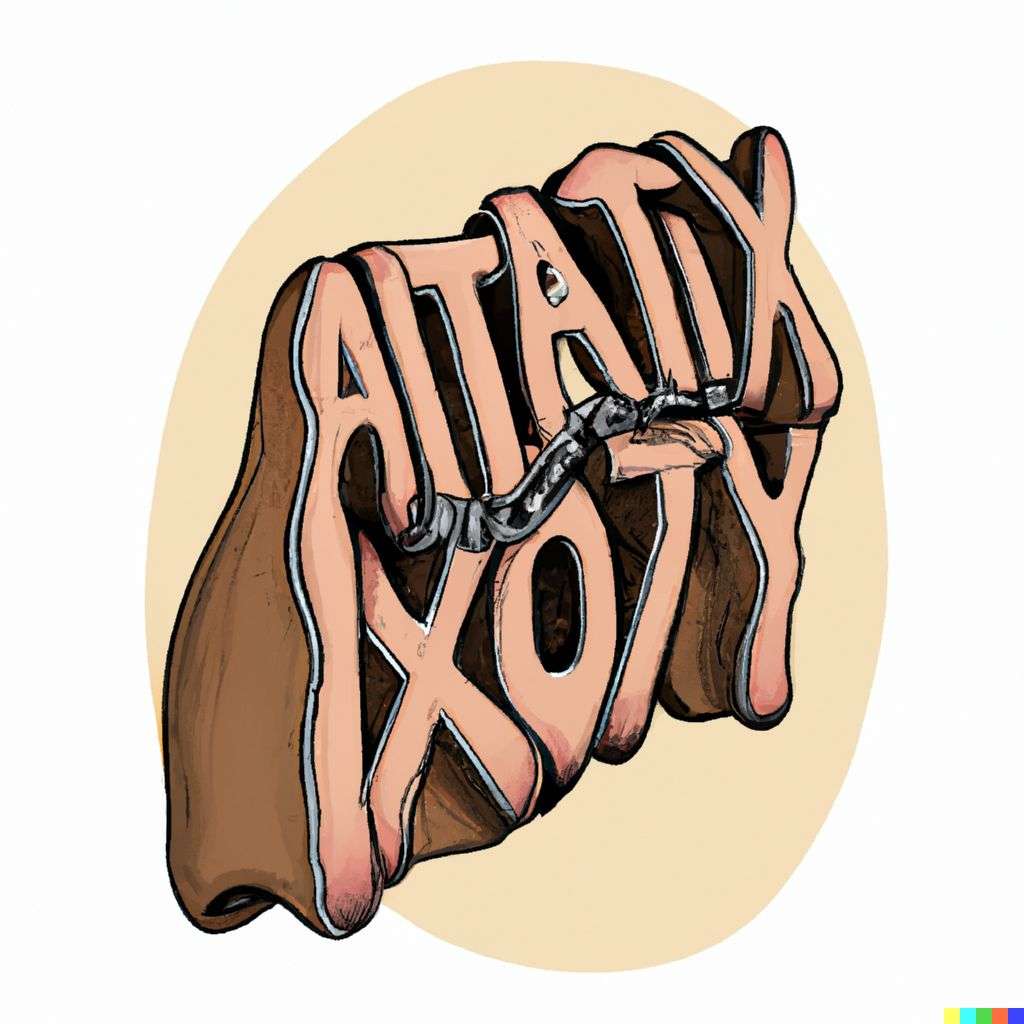 a representation of anxiety, detailed color retro tattoo design